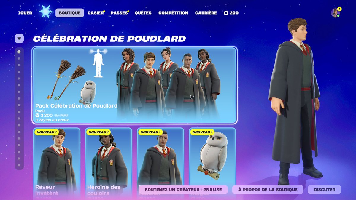 Shifu_pn's tweet photo. Hésitez pas à soutenir avec le code créateur (Pnalise) si vous achetez un/des skins HP https://t.co/TeuhztBNOV