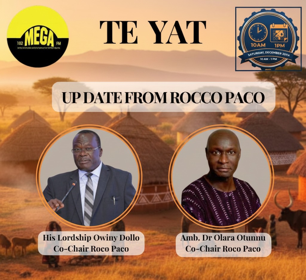 Tune in tomorrow! 

On Teyat, 102 <a href="/MegafmGulu/">Mega Fm Gulu</a> at 10am and hear directly from the visionary founders of <a href="/RoccoPaco/">Roco Paco23</a> as they share insights on groundbreaking projects shaping the Acholi sub-region.

#RoccoPaco 
#KaPeInCiAnga