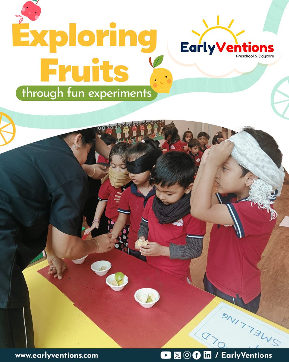 EarlyVentions's tweet photo. Our little explorers discovered the world of fruits through joyful, hands-on experiments - touching, observing, tasting, and learning along the way. From colours and textures to curious conversations, every moment made learning meaningful.

#CorporateDaycare #EV https://t.co/Lui59J6qeK