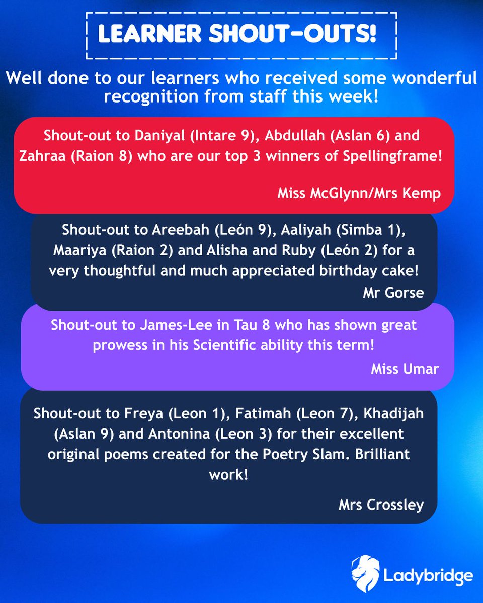 Ladybridge High tweet media