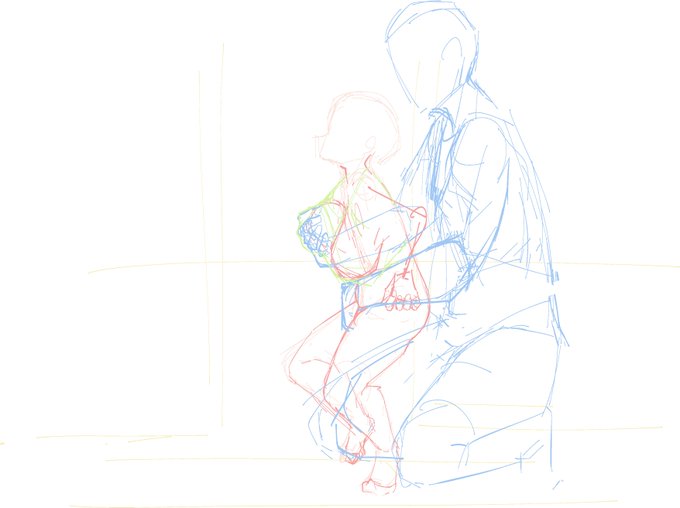 支援サイト用のエロ落書きのラフ 