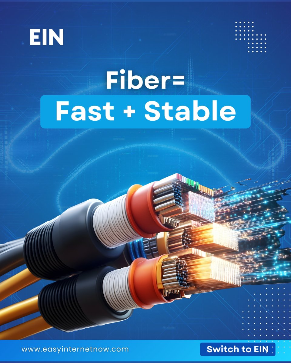 EasyInternetNow's tweet photo. Broadband saves money.
Mobile data gives flexibility.
But EIN Fiber gives PERFORMANCE.
For home. For work. For winners.

Switch to #EIN today.
Check availability today: https://t.co/vBc5OmdnTo

#EasyInternetNow #FiberVsBroadband #BestInternetForHome #BusinessInternet https://t.co/i4Nsm6OrgA