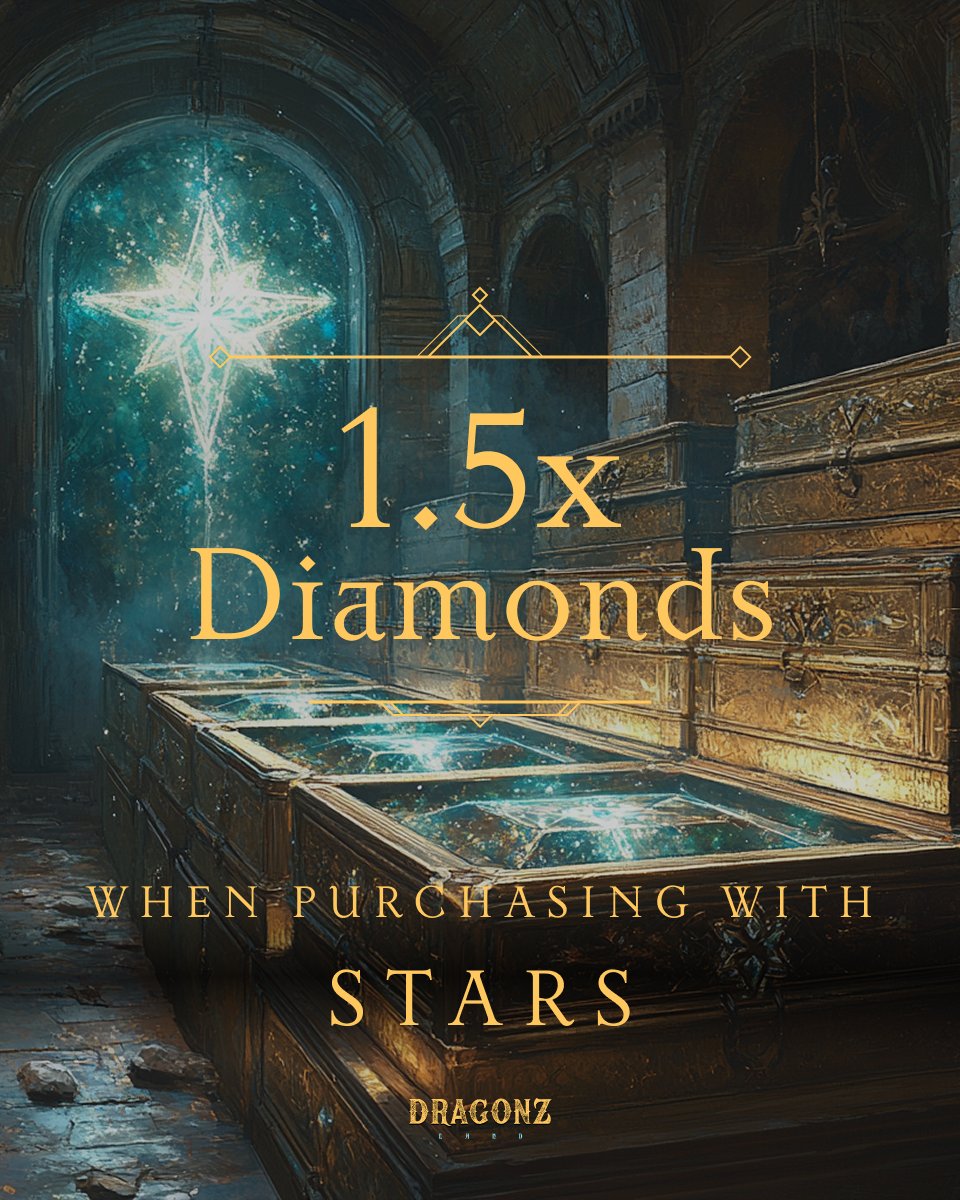 dragonzlandx's tweet photo. 🎄✨ A Festive Surge Begins in Dragonz Land! 💎

The air crackles with winter magic... and a surge of riches awaits! ❄️

💠 For a limited time, get 1.5x Diamonds when purchasing with Stars!

🎁 But that’s not all…

The legendary Christmas Chests have arrived!