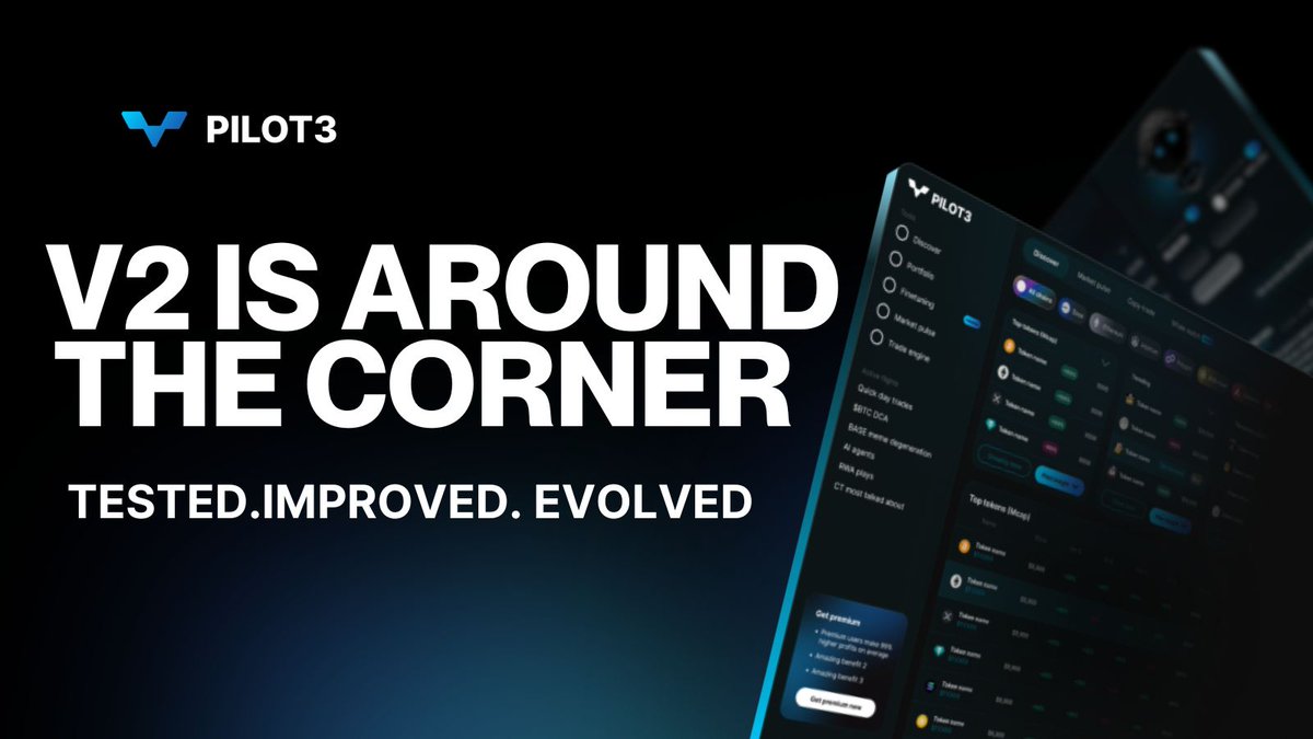 pilot3ai's tweet photo. V2 is coming next week!
A brand-new Pilot3 experience is almost here:
Sharper insights.
Cleaner UI.
Smarter intelligence.
Access will be exclusive to $PILT holders.
Get ready! the next evolution of Pilot3 is about to begin. https://t.co/GLjFf7Ck4P