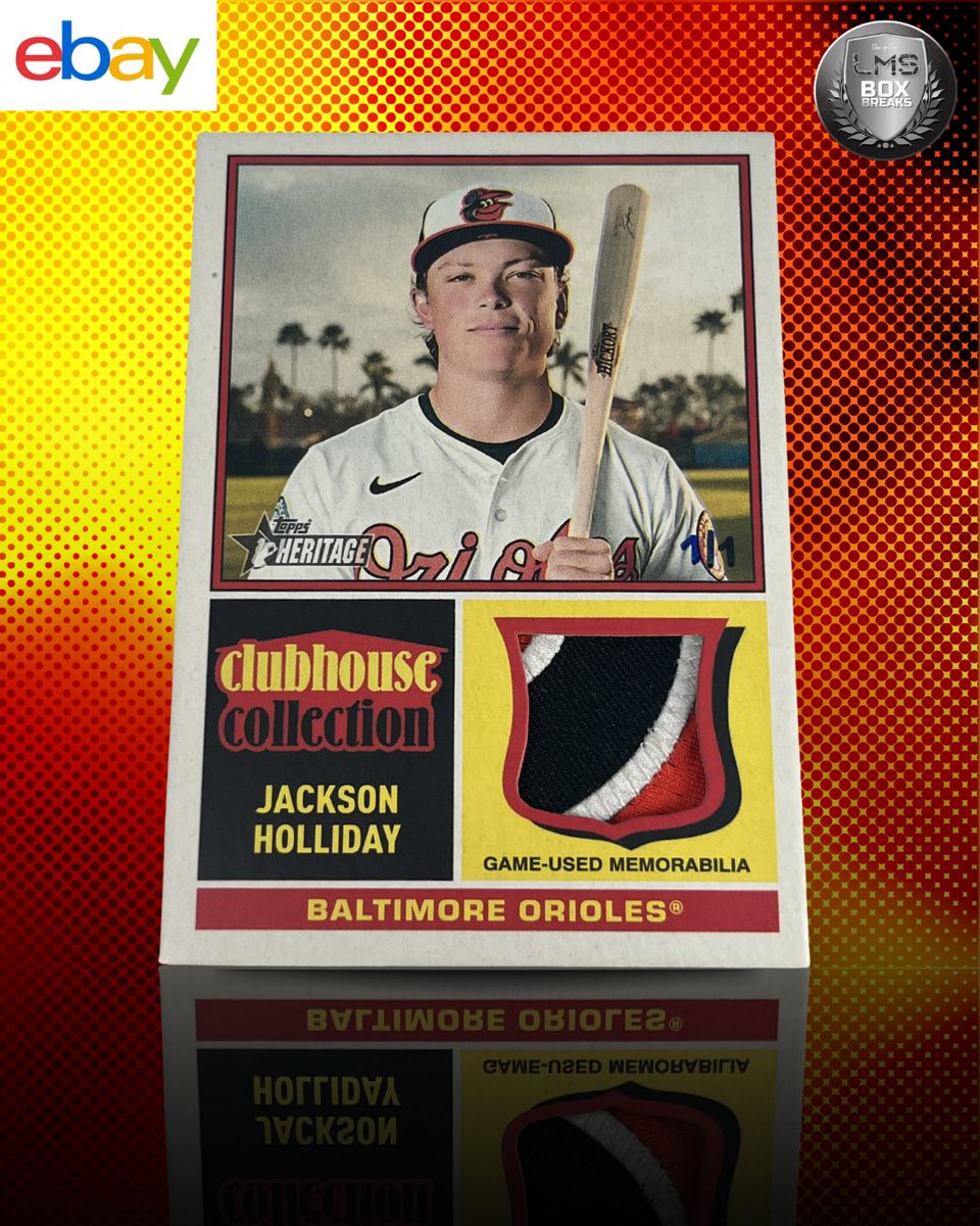 BoxLms's tweet image. 🔥⚾ CLUBHOUSE HEAT! ⚾🔥

Straight from the rip — Jackson Holliday Clubhouse Collection
✔️ Game-Used Memorabilia
✔️ Baltimore Orioles
✔️ Pulled LIVE on eBay 💥

That patch hits different when it comes from a future star.
This is exactly why you don’t blink during live breaks 👀