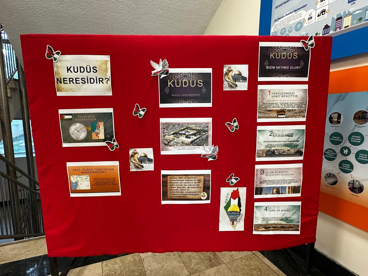 Kudüs Ben’im Projesi kapsamında Aralık ayı toplantısı gerçekleştirildi. 
Din Kültürü öğretmenimiz Emine Kara  Kudüs’ün İslam’daki yeri ile ilgili bir sunum yaptı. “Kudüs: Bir şehrin hikayesi “ adlı belgesel izletildi.
 Kudüs ve Filistin temalı slogan afiş çalışması yapıldı.