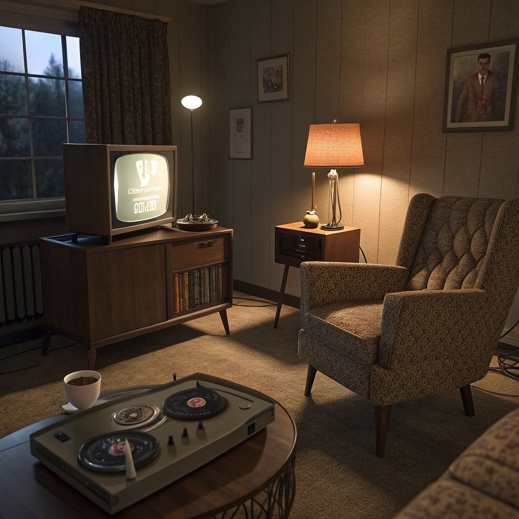Americain1960's tweet photo. History often shows the bright moments—but homes also held silence, exhaustion, and reflection. This scene captures the quieter side of the 1960s, where families lived real, imperfect lives just like today. #RealHistory #1960sHome #VintageReality https://t.co/x26jwELCbr