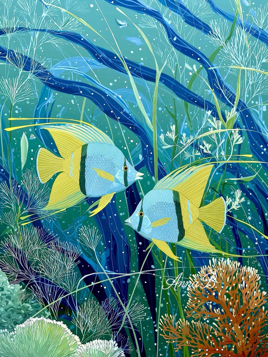 Aurora41155547's tweet image. Angelfish
#Art #Nature #Fish