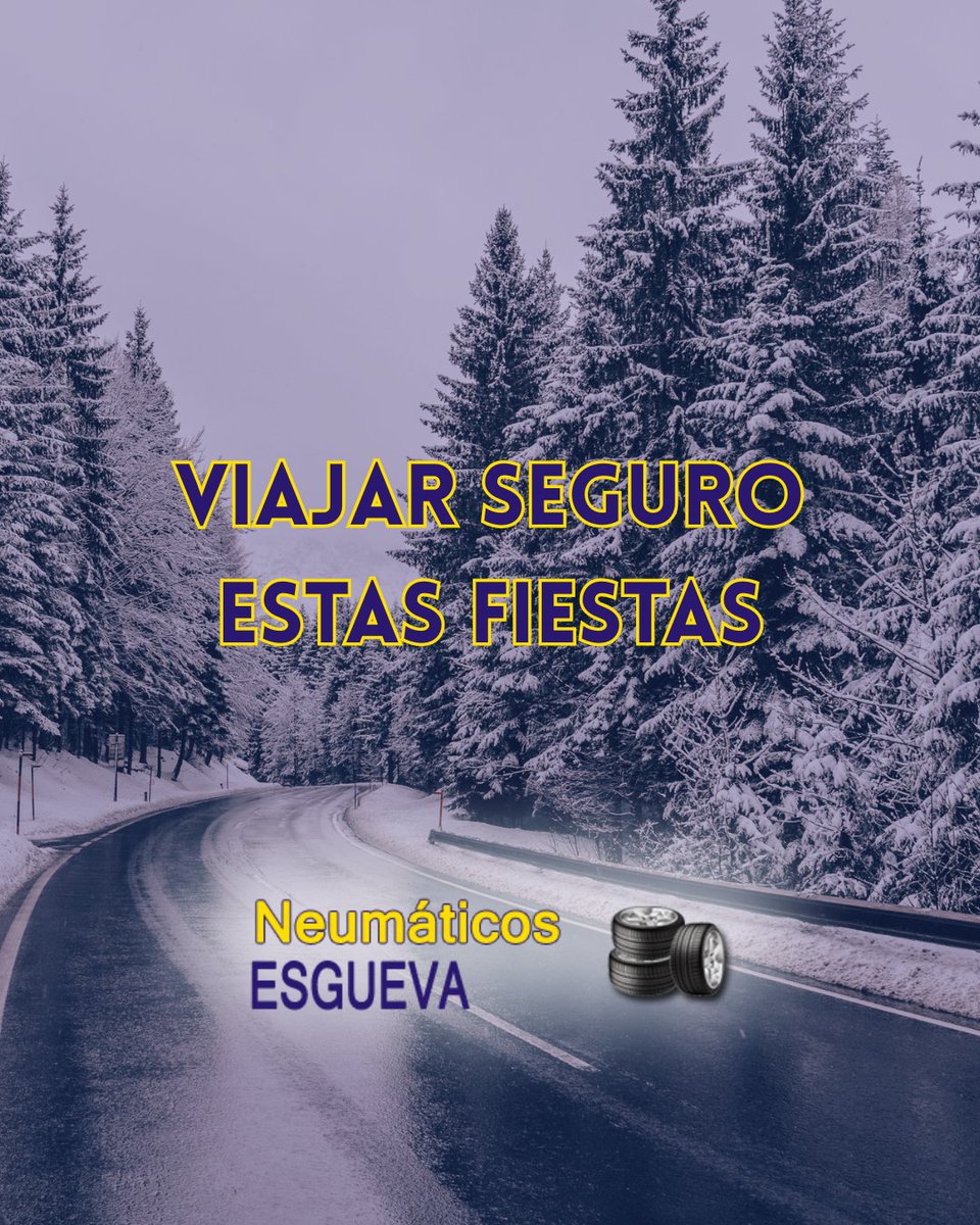 NEsgueva's tweet photo. Estas fiestas, no dejes que los imprevistos arruinen tus planes 🎄✨
Un pequeño chequeo puede marcar la diferencia: neumáticos, ruta y seguridad.
En Neumáticos Esgueva te preparamos el coche para que disfrutes de cada kilómetro sin preocupaciones. 🚗💨 https://t.co/I3PJmcldcm
