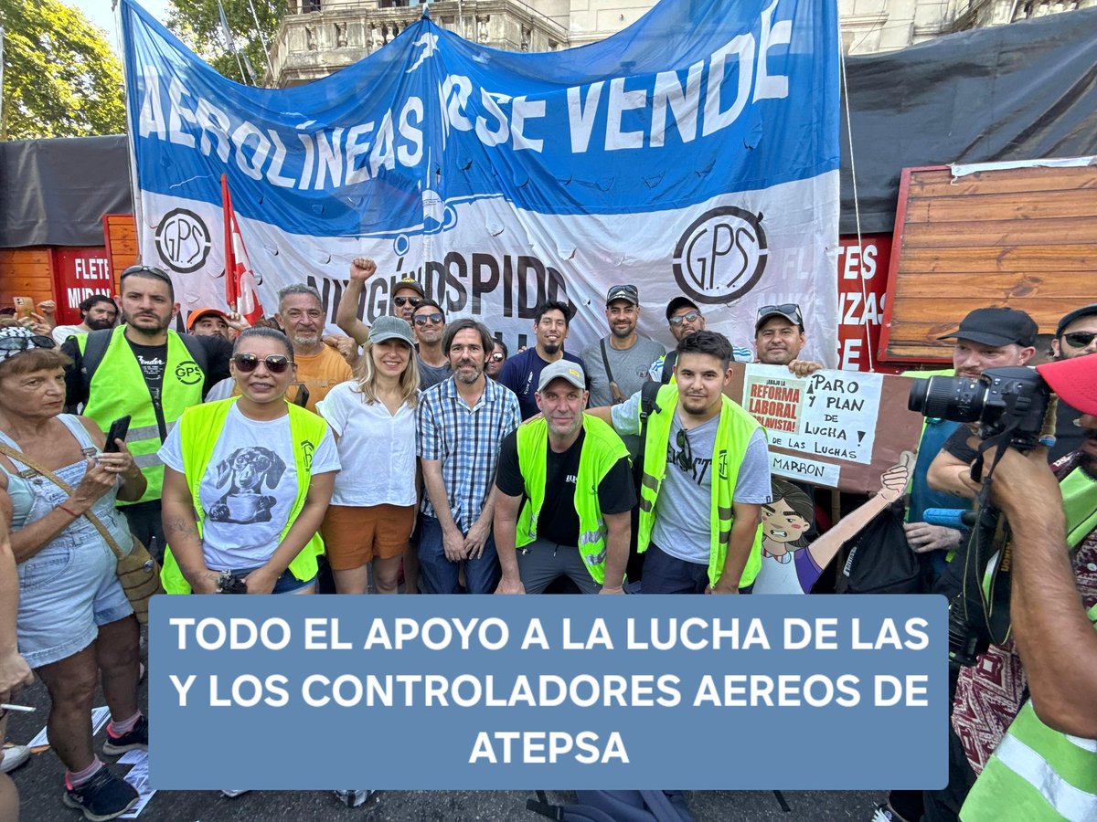 Desde la calle ayer luchando contra la reforma laboral y desde los aeropuertos, lxs tercerizados de GPS Aerolineas Argentinas decimos bien fuerte TODO EL APOYO A LA LUCHA DE LAS Y LOS CONTROLADORES AÉREOS! <a href="/ATEPSA_Nacional/">ATEPSA</a>
