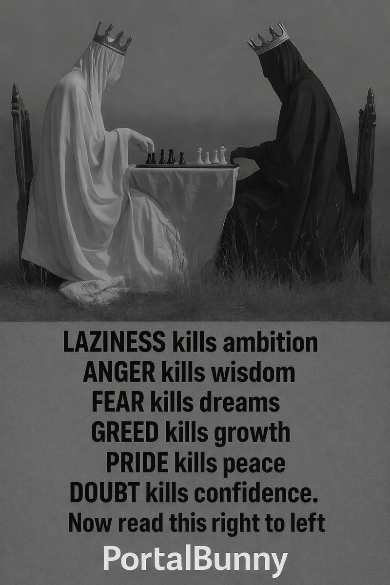 p0rtalbunny's tweet image. Read it left to right.
Now read it right to left.
What you focus on either destroys you
or builds you. No neutral ground.

🐰 @p0rtalbunny  is being built for those who choose growth over fear.
We’re opening an experimental demo for a small first circle:
100 creators · 1,000+…