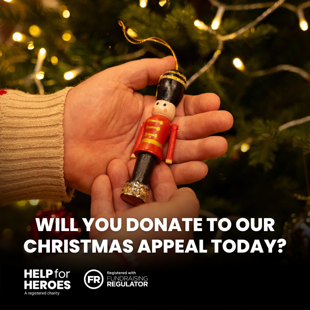 HelpforHeroes's tweet image. No one who’s served their country should be alone, forgotten or left behind this Christmas. Donate today 💙brnw.ch/21wYuH8