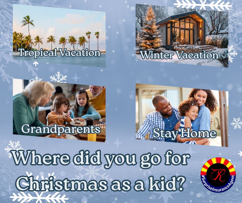 The smell of cookies baking, the sound of wrapping paper crinkling, and the glow of twinkling lights — Christmas as a kid just hit different, didn’t it?

Where did you spend Christmas as a kid?

#SurpriseInsuranceAgent
#Christmas