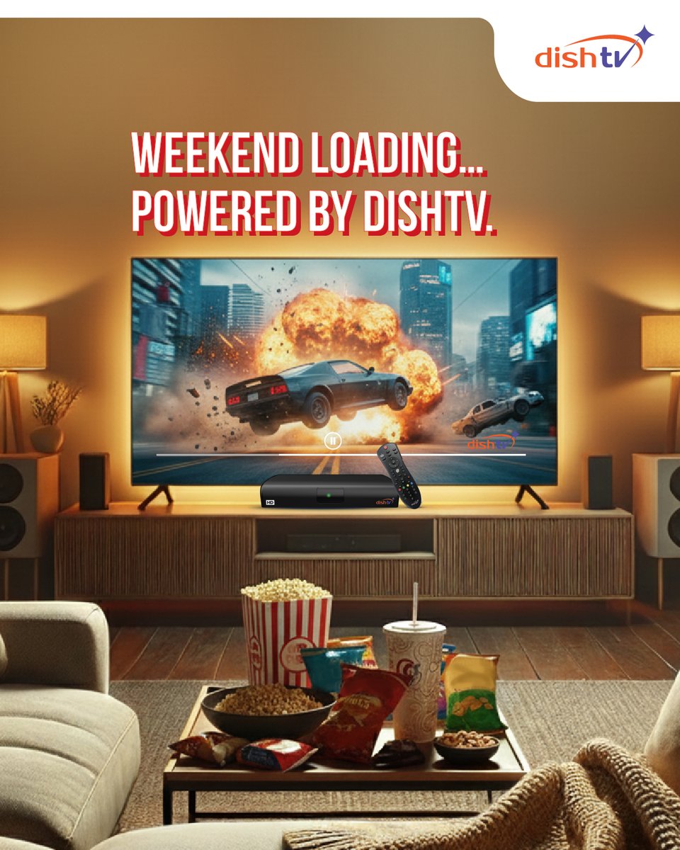 DishTV_India's tweet image. Weekend plans? Loading… 🍿📺
Sit back, press play, and let Dish TV power your perfect binge.

#WeekendLoading #DishTV #WeekendVibes