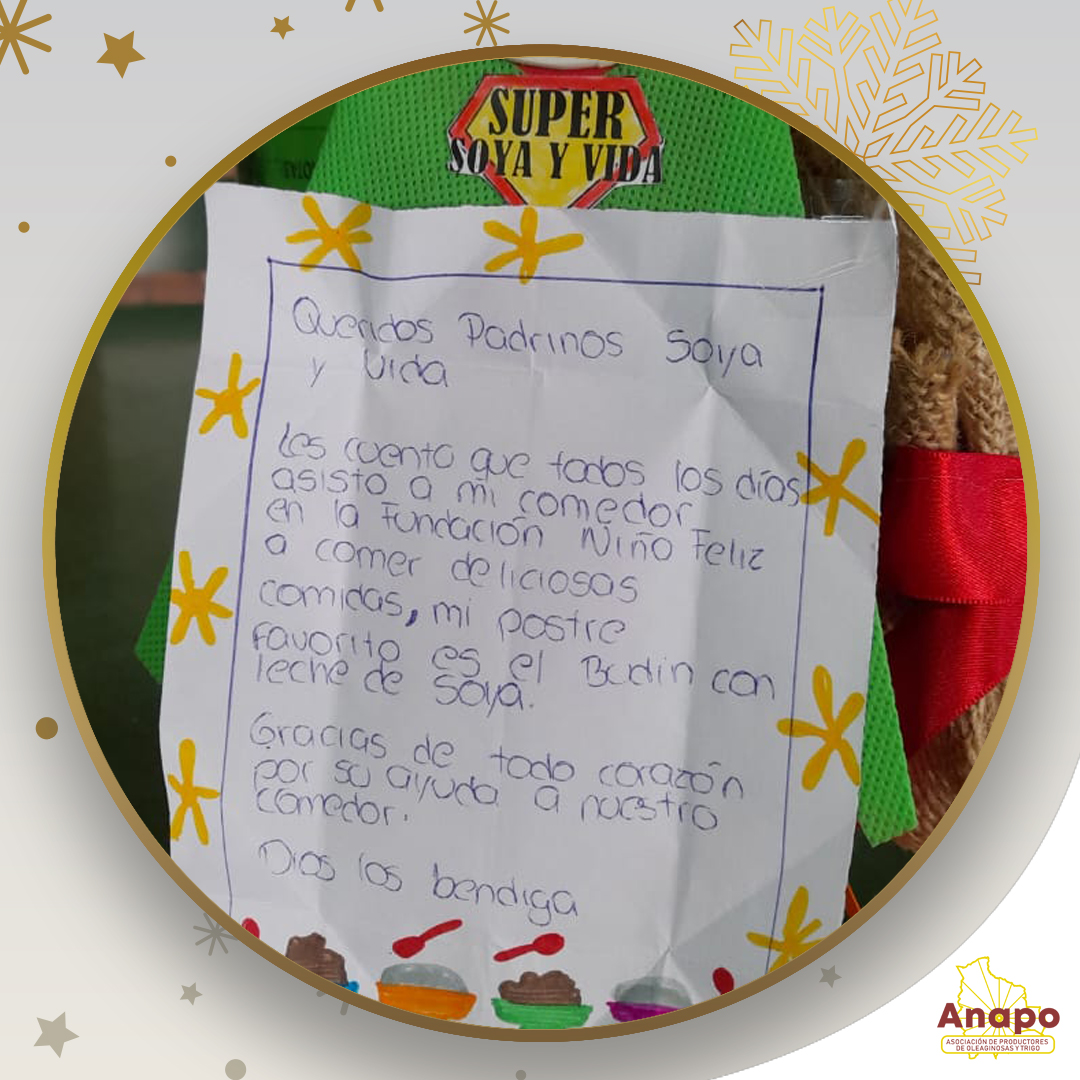 ¡El regalo más valioso de esta Navidad! 🎁❤️

En #SoyaYVida nos emociona recibir este detalle de un niño de la Fundación Niño Feliz. Orgullosos de compartir el valor nutritivo de la soya con quienes lo necesitan.

¡Gracias por hacernos parte de su sonrisa! 😊🌱

#NavidadSolidaria