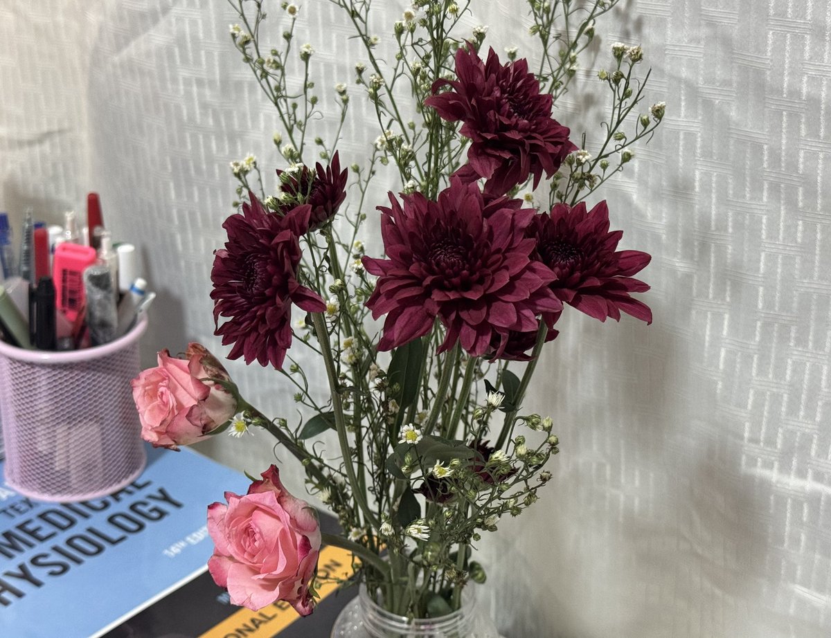 summerisks's tweet image. second week done (she got some flowers)