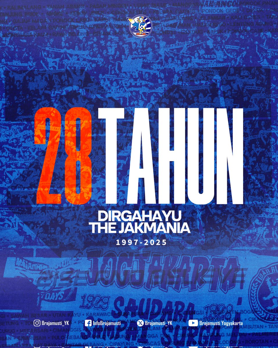 Dirgahayu ke-28 Tahun kawan-kawan <a href="/InfokomJakmania/">the Jakmania</a> , Jaya Raya selalu! 🕊

#brajamustiyk