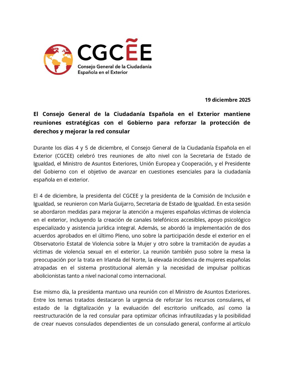 Consejo General Ciudadanía Española en el Exterior tweet media