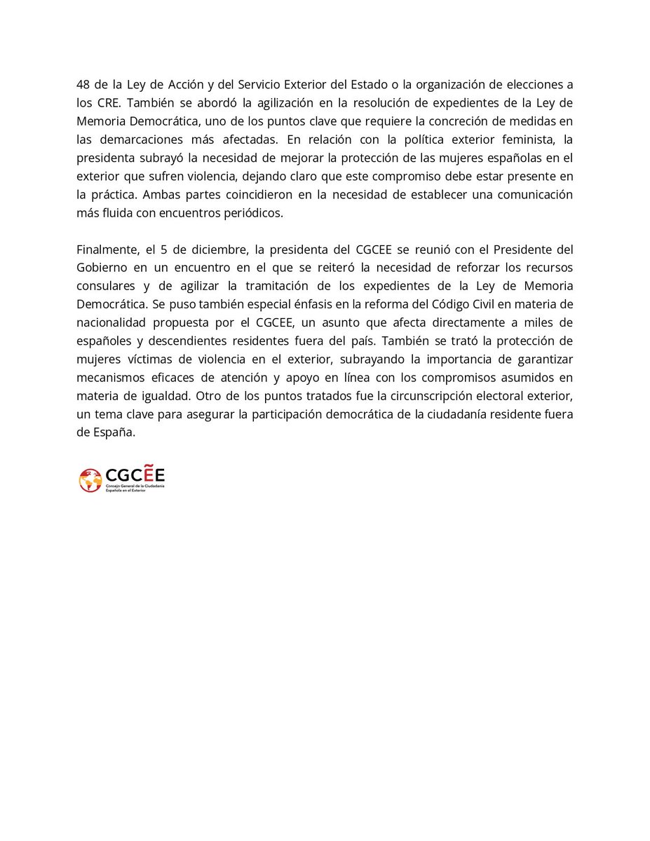 Consejo General Ciudadanía Española en el Exterior tweet media