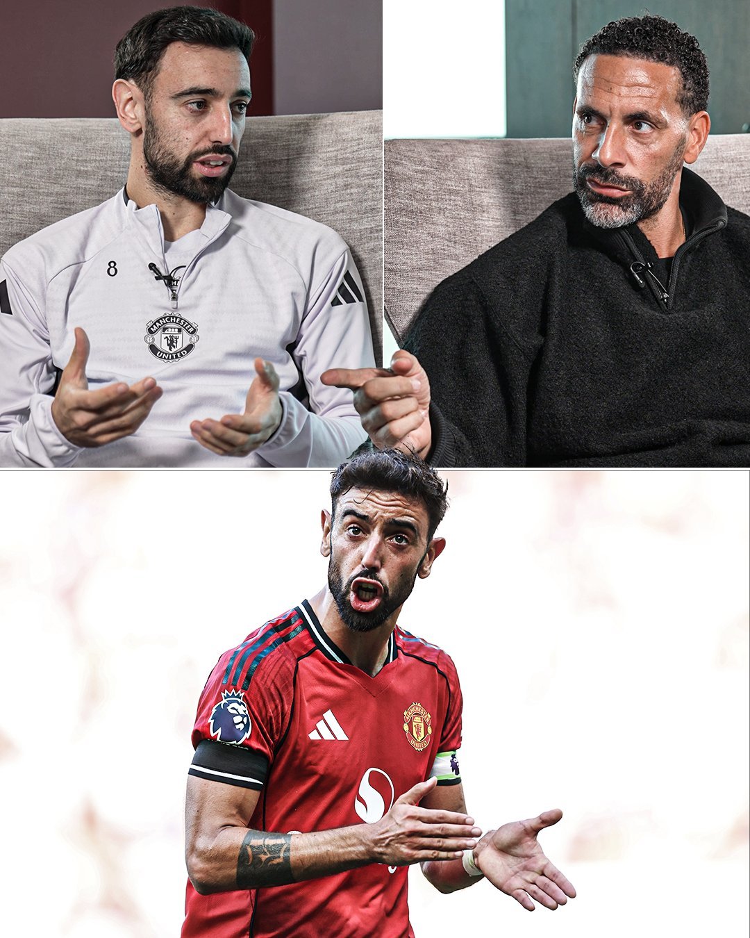 برونو فيرنانديز عن رفضه الرحيل عن مانشستر يونايتد. كان بإمكاني الرحيل مرتين. أنا قلت، والنادي قال: لا، نحن بحاجة إليك. فقلت: حسنًا، أنتم أعطيتموني شيئًا، وأنا سأعطيكم شيئًا.. الفترة التي قضيتها في النادي لم تكن كما تمنيت، لأنني بالطبع كنت أريد الفوز بالألقاب، ولم أحقق العدد الذي كان يجب أو كان بإمكاني تحقيقه.. لكن في الوقت نفسه، أعتقد أن كل ما قدمته للنادي كان مهمًا جدًا بطريقته الخاصة، دون الانتقاص من أي لاعب آخر كان هنا أو مما قدمه الآخرون. أظن أنه عندما كنا نعاني أكثر، كنت حاضرًا مع النادي دائمًا.. وأتمنى أن يكون الجميع داخل النادي مدركًا لذلك، لأن الفرص التي أتيحت لي للرحيل كانت جيدة جدًا 