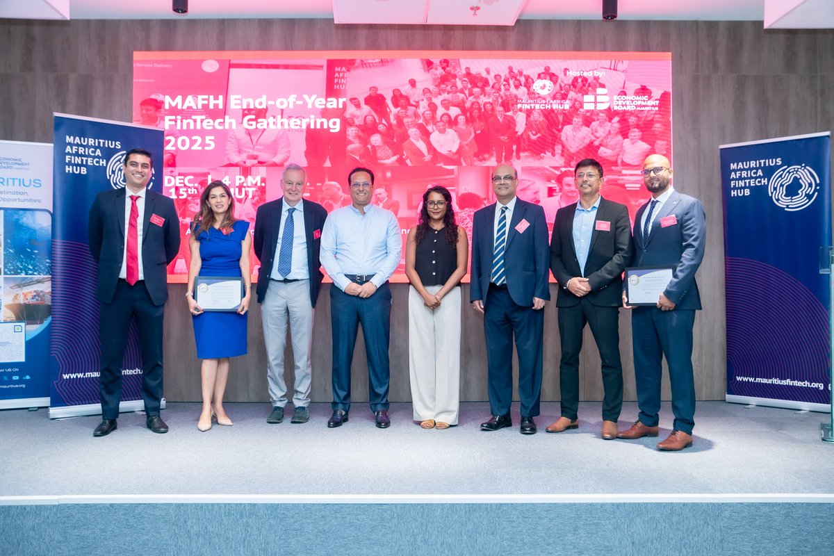 MauritiusFinTec's tweet photo. MAFH end-of-year Fintech gathering 2025
We are happy to share some highlights and pictures for from our End-of-Year FinTech Gathering hosted this last Monday, in collaboration with the Economic Development Board Mauritius. https://t.co/C1ehpVhZ9C
