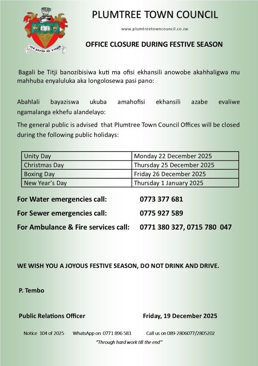 Plumtree Town Council tweet media