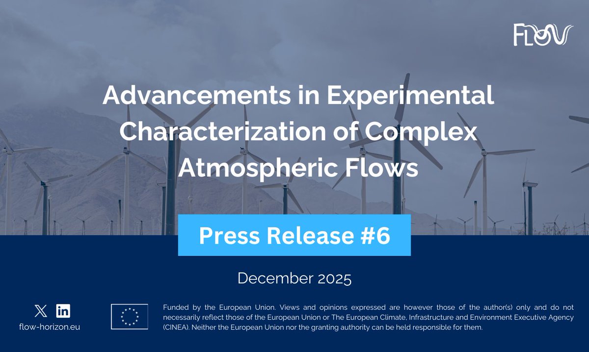 Flow_projectEU's tweet photo. News from #FLOWproject: A study by Nikolas Angelou, Mikael Sjöholm, and Torben Krogh Mikkelsen (DTU) unveils a method for analysing wind turbine wake dynamics, key for optimizing wind farm performance and energy efficiency.

🔗https://t.co/plUTdOQ020 https://t.co/oJABs400dA