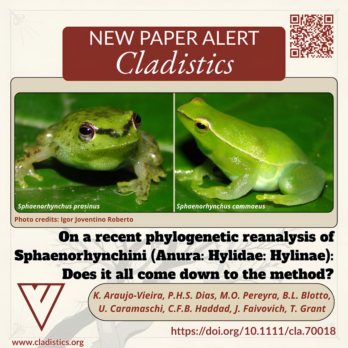Cladistics Journal Alert tweet media