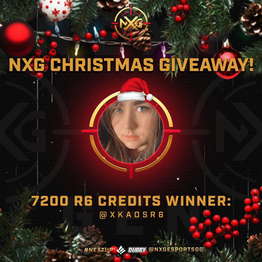 NXGEsports_GG's tweet image. NXG NATION!!! WE HAVE A WINNER OF THE CHRISTMAS GIVEAWAY!!

MERRY CHRISTMAS TO @xKaosR6 FROM OUR FAMILY TO YOURS ENJOY!!!

#NEXTUP #NEXTGENERATION