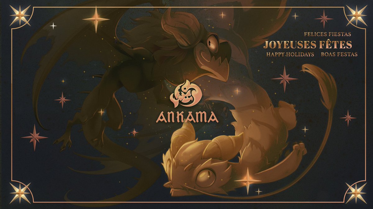 Toute l’équipe #Ankama vous souhaite une merveilleuse fin d’année pleine de petits moments à savourer et de temps pour souffler 🌟☃️
On se retrouve en 2026, prêts à faire la fête pour nos 25 ans tous ensemble ! 🎂
---
The entire #Ankama team wishes you a wonderful end of the