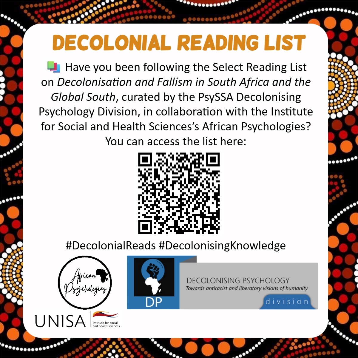 PsySSA Decolonising Psychology Division tweet media