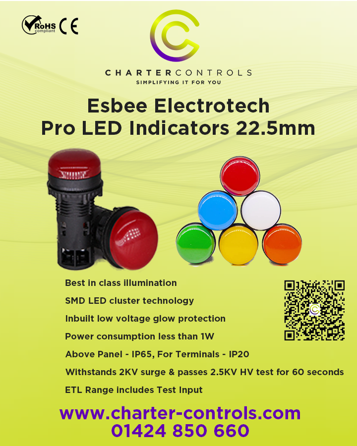 💡 Esbee PRO 22.5mm LED Indicators ex-stock at Charter Controls.
High brightness, industrial-grade, drop-in panel mounting.
Replace faded indicators today.
👉 Request pricing now: lnkd.in/eYZDs9hF
#CharterControls #Unipower
