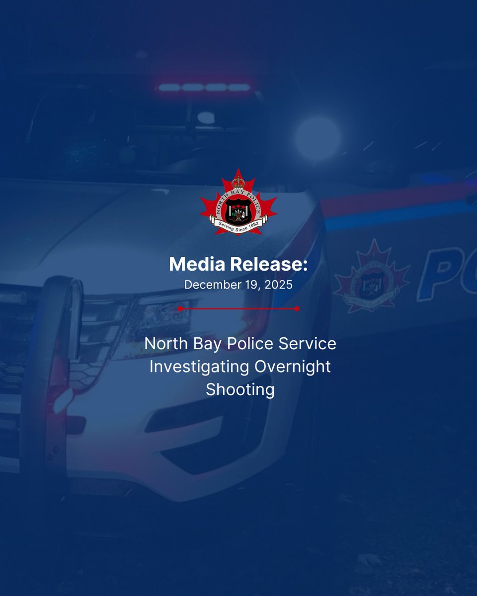 NorthBayPolice's tweet photo. Media Release: North Bay Police Service Investigating Overnight Shooting
🔗https://t.co/JWi5AjDJ0P https://t.co/S1IAYFBeKb