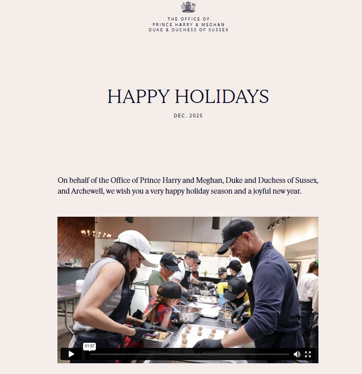 anna_itsonlyme's tweet photo. Happy Holidays from the Sussexes!

The Archewell Foundation is becoming Archewell Philanthropies as this charitable entity allows the couple and their children to expand upon their global philanthropic endeavors as a family.

Watch the video here: https://t.co/Zz31VtCCAL https://t.co/PT9RMWiroj