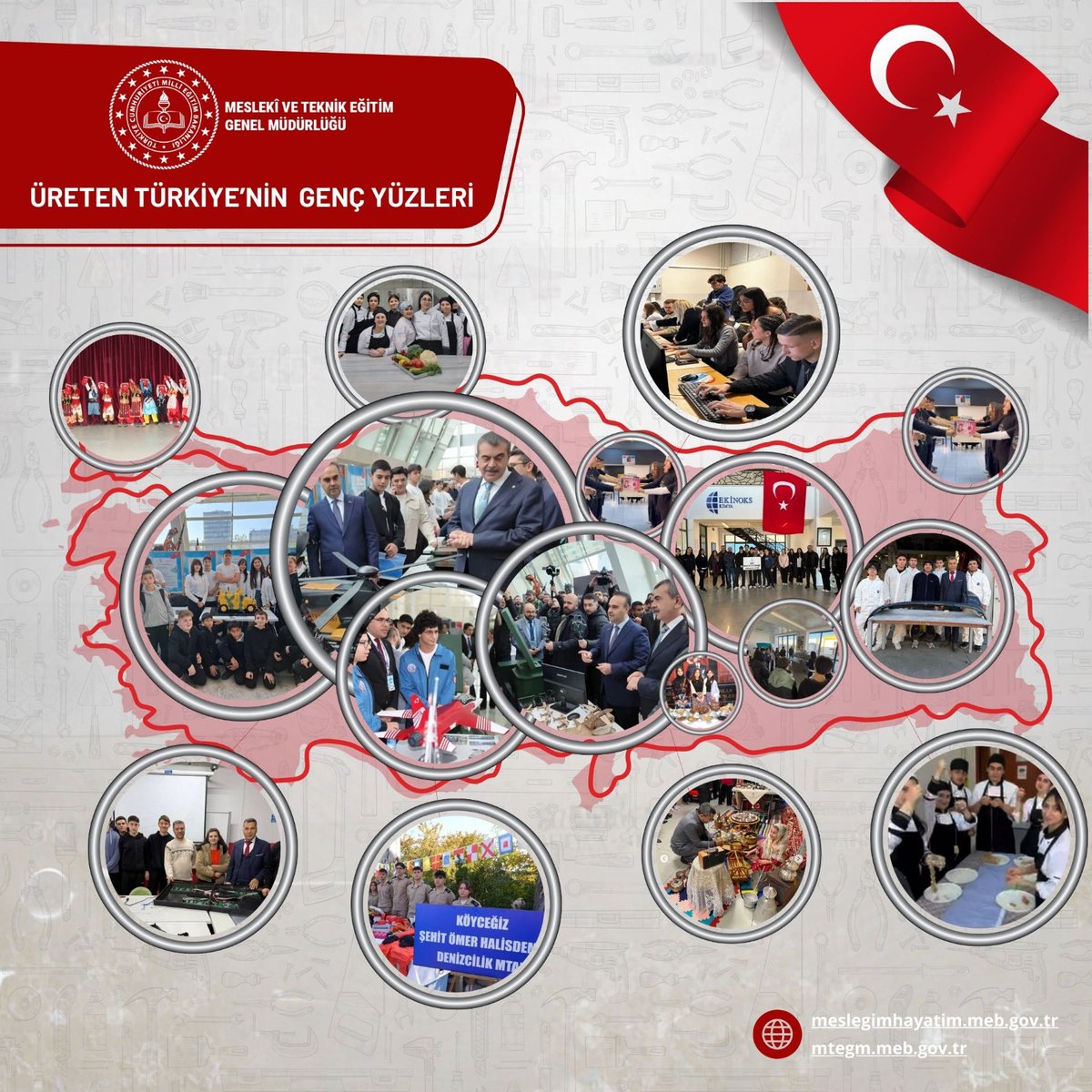 7 Bölge, 81 İl... 🇹🇷

​Edirne’den Kars’a tüm meslek liselerimizde Tutum, Yatırım ve Türk Malları Haftası yüksek bir farkındalıkla taçlandırıldı. ✨️

​🌱 Tohumdan teknolojiye, topraktan tezgâha her yerde bizim imzamız, bizim heyecanımız var.  Öğrencilerimizin atölyelerde döktüğü