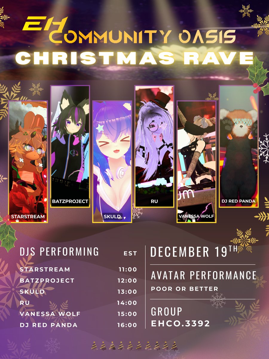 EmilHaugeyt's tweet image. Due to some circumstances, @batzproject will be performing in place of @roseinvr in tonight's party! See you all tonight! #vrchat

Join Us ⭐️
vrc.group/EHCO.3392