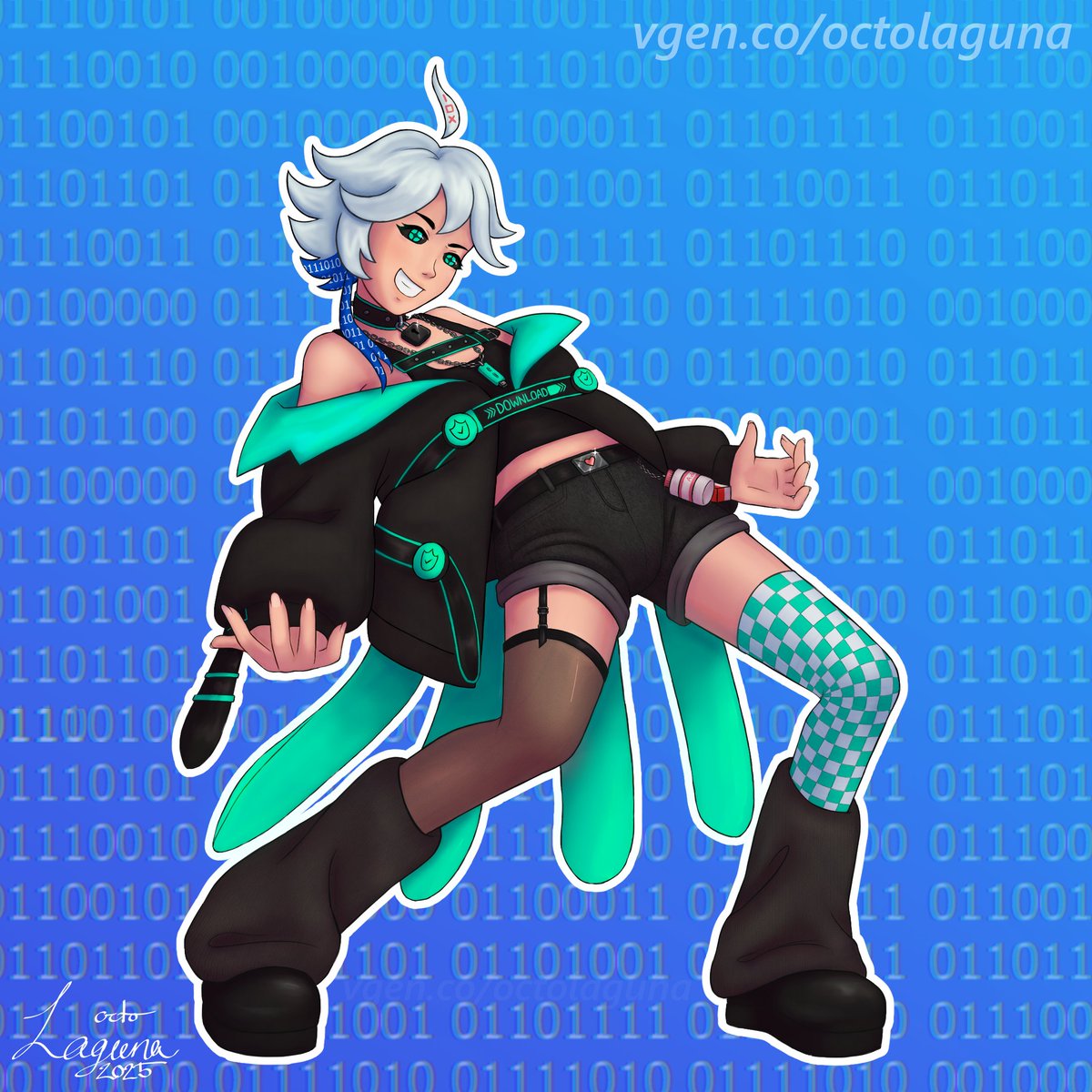 octolaguna's tweet image. full body #VGenComm for @zzznibble ! 💜 thank you!