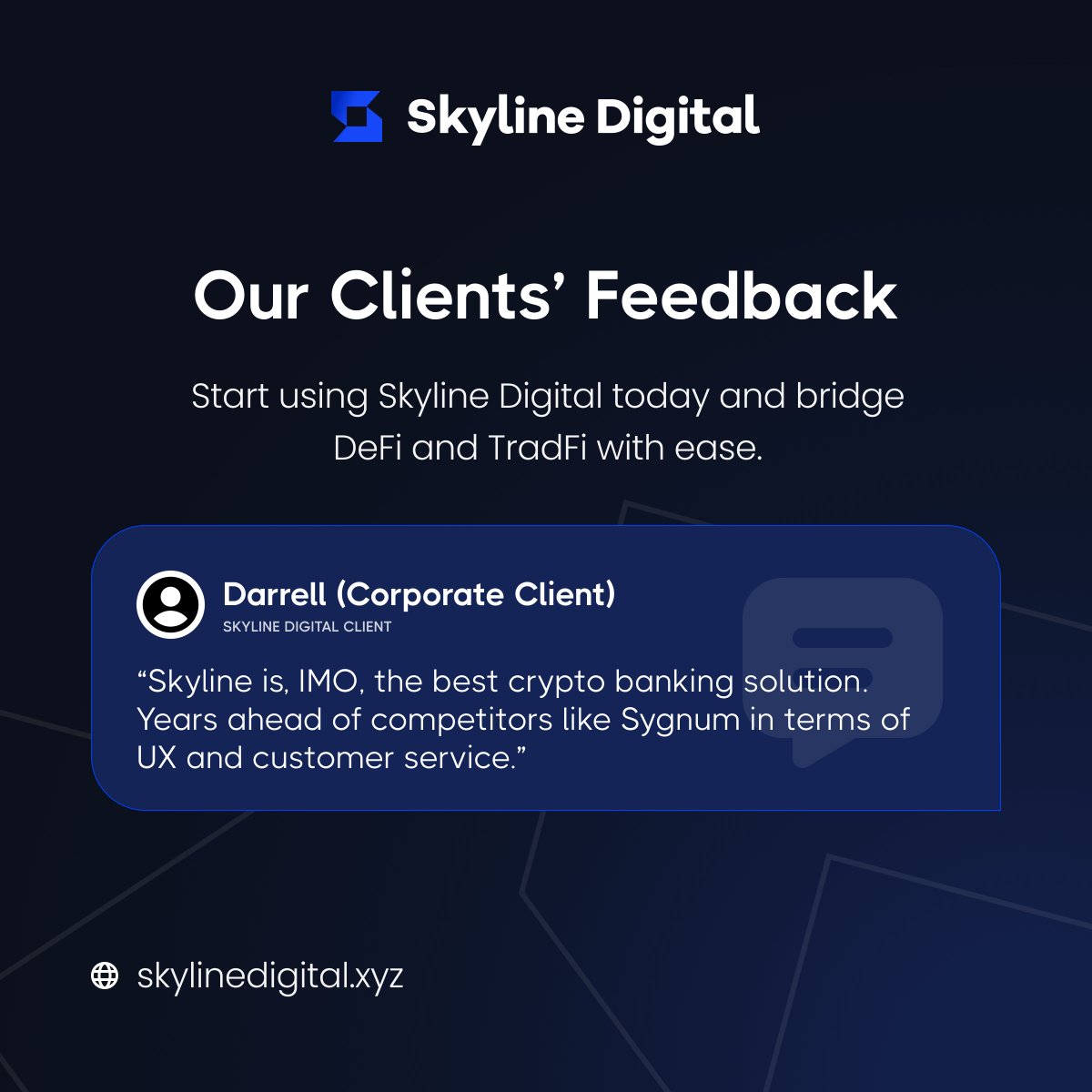 🌟 Closing the week with an amazing testimonial!

We’re incredibly grateful for the trust and feedback we continue to receive from our users. Your insights help us improve, innovate, and build better financial solutions every day 💪

Thank you for being part of our community! 🚀