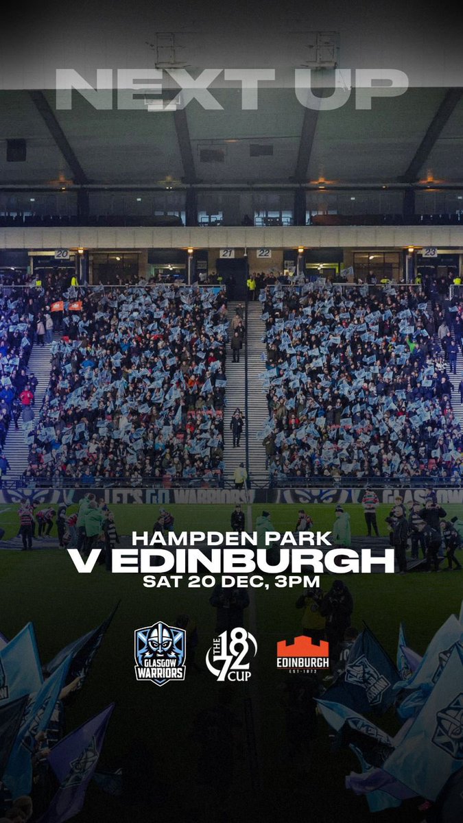GlasgowWarriors's tweet photo. It’s nearly time, read our Match Preview ahead of tomorrow’s clash with Edinburgh 👇

📰 https://t.co/5eqQYcqKNN

#WhateverItTakes ⚔️🛡️ https://t.co/hxeceUrDQm