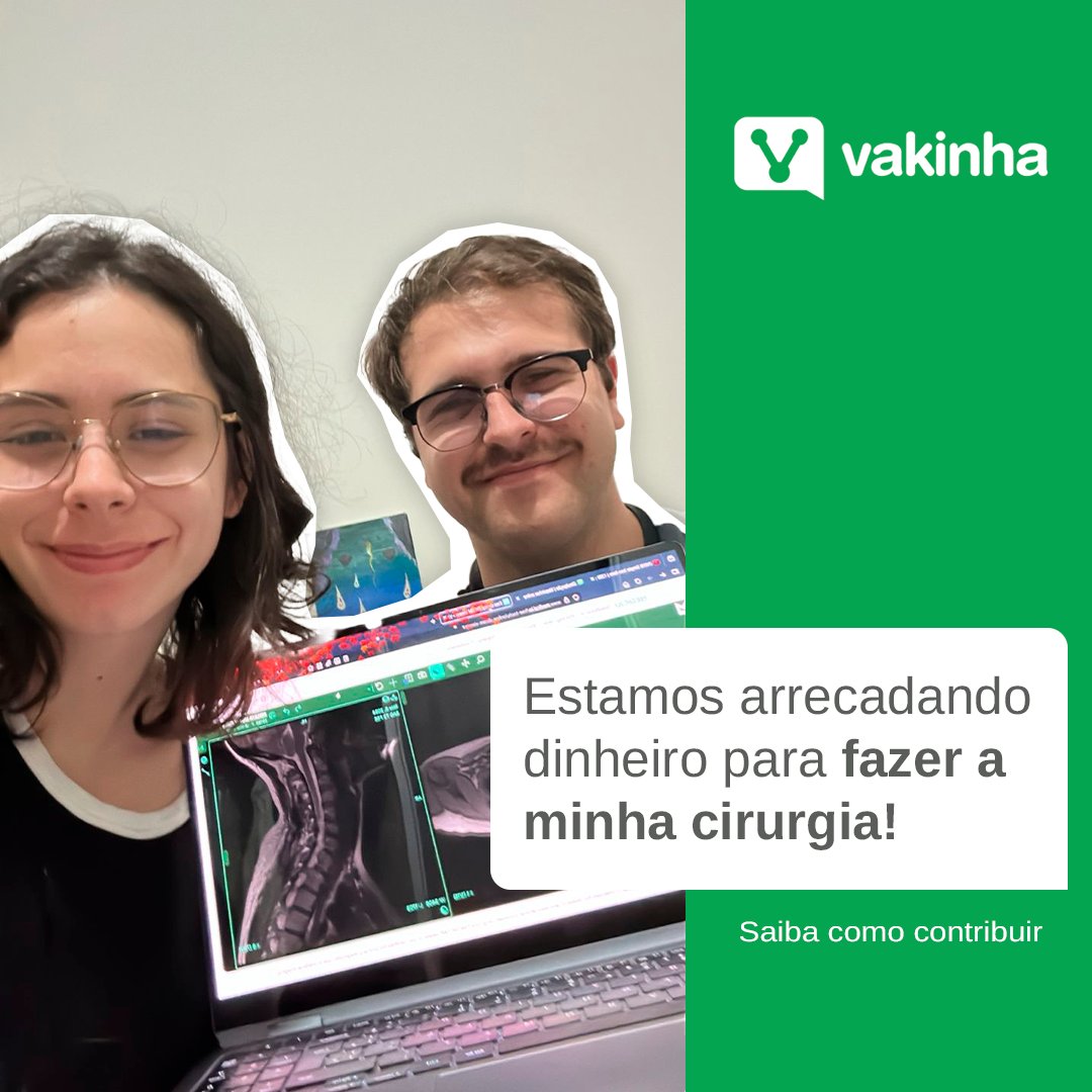 Queria pedir a ajuda de vocês. Estamos arrecadando uma Vakinha para uma cirurgia de emergência de uma amiga!
Se puder doar ou compartilhar esse link vai nos ajudar muito! 
Estamos correndo contra o tempo!
 vakinha.com.br/vaquinha/ajuda…