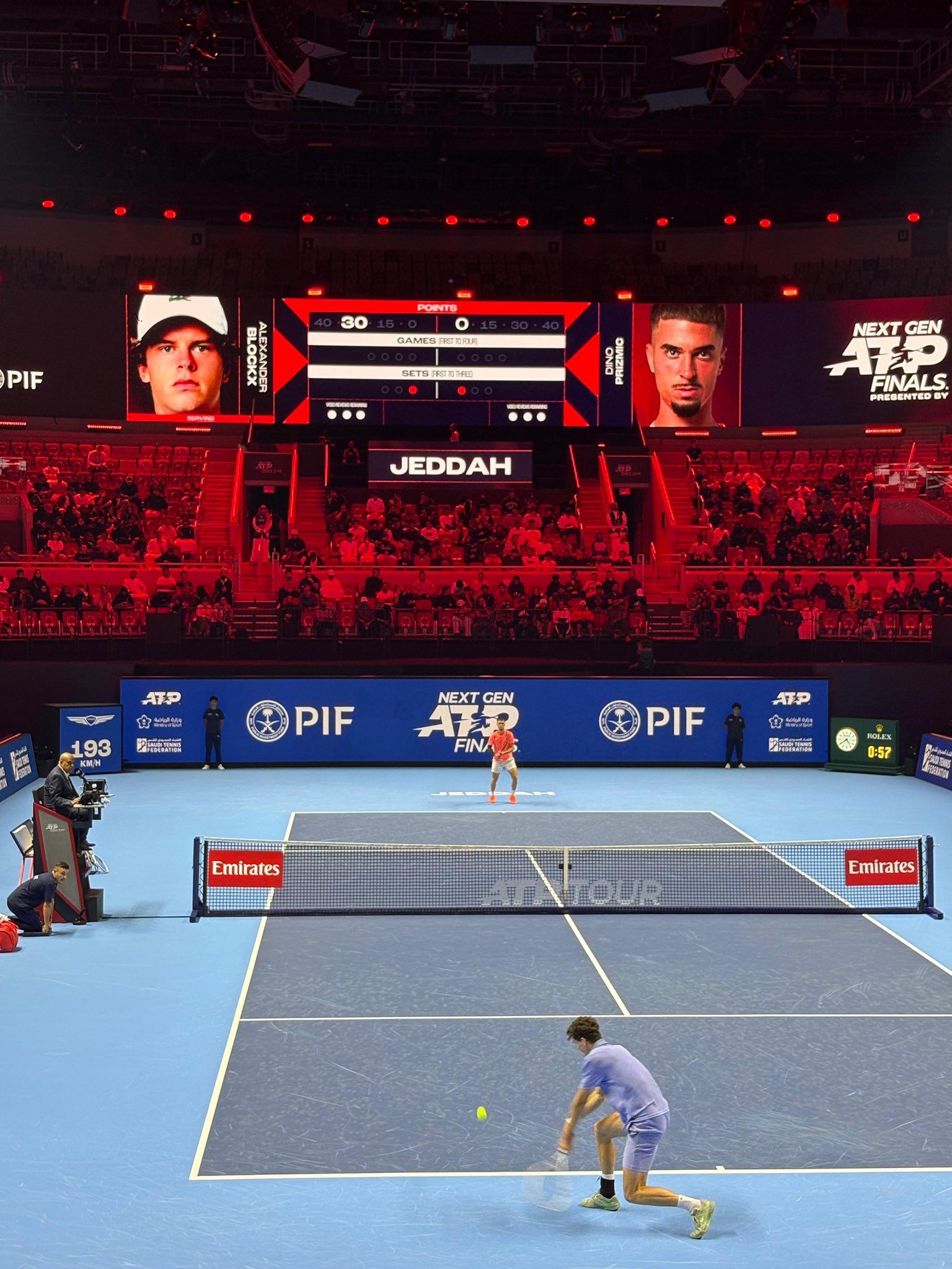 الكرواتي دينو بريزفتش يتعادل مع منافسه البلجيكي ألكسندر بلوكس بمجموعة لكلٍ منهما حتى اللحظة. #نهائيات_الجيل_القادم 