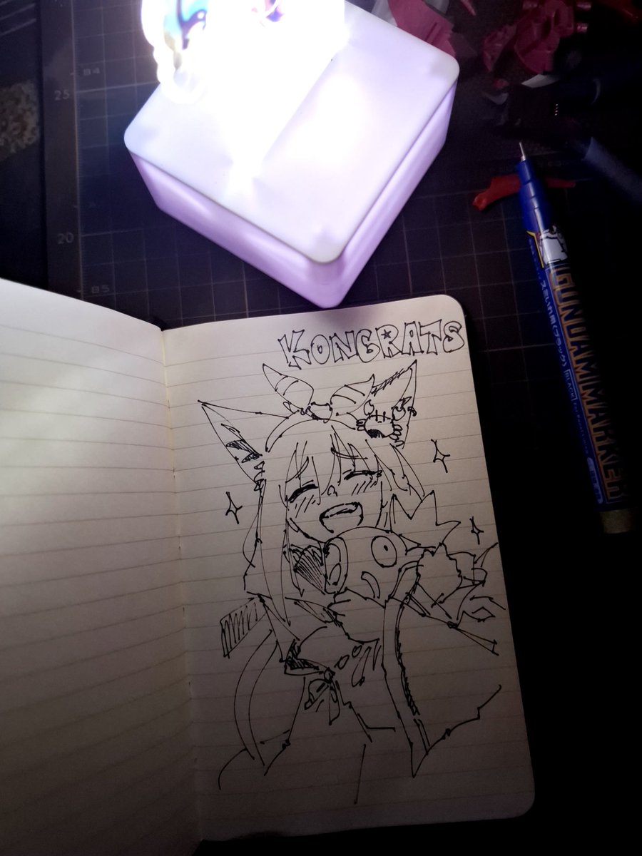 tabakko's tweet image. Congratulations!!!
#絵フブキ

(I'm having power outage right now so I could only draw on paper)