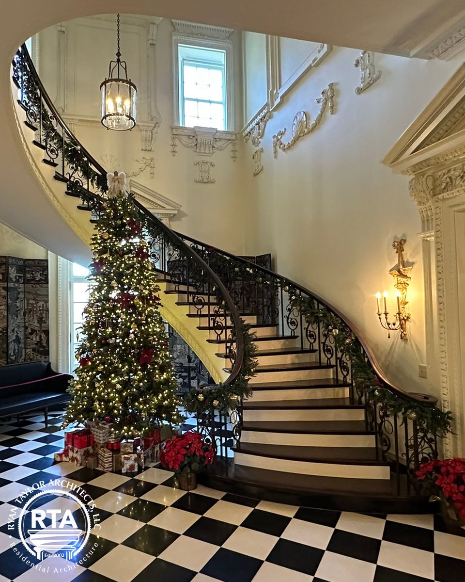 Here's a photo from the tour we mentioned yesterday. (That tree is much taller than you would guess though it looks modest in front of the monumental stair.)

#realestate #architecture #interiordesign #ATL