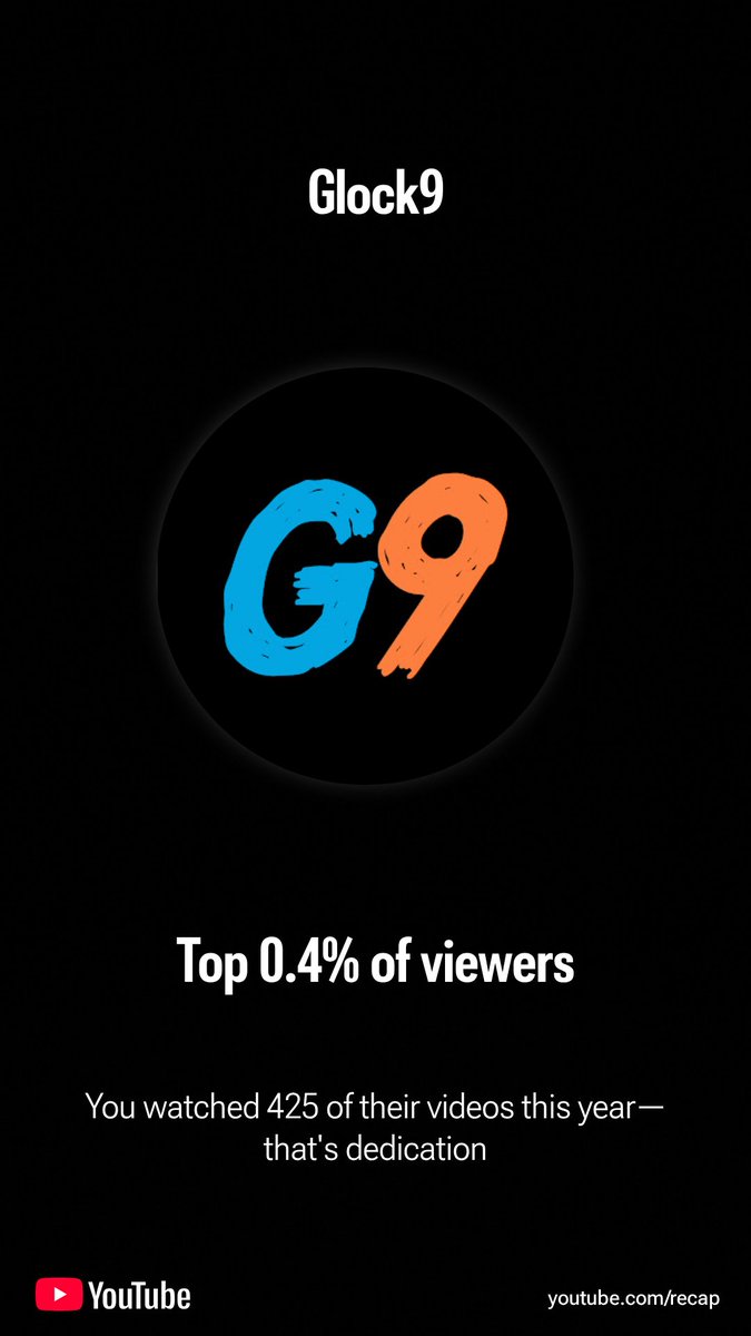cdigilbert's tweet image. I made your top 0.4% @glock9gamer @YouTube