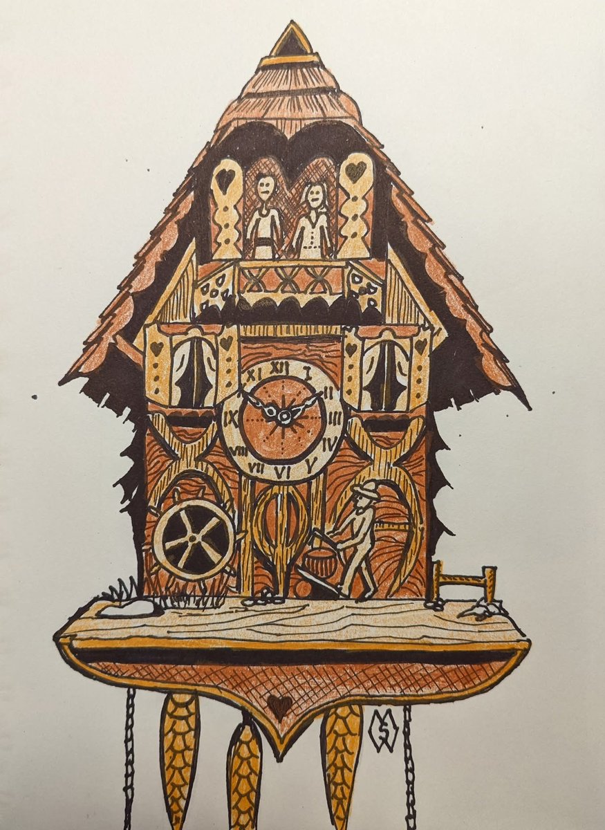 MattStarrFineA1's tweet image. This is my drawing of a cuckoo clock, which says it’s time.  fineartamerica.com/featured/cucko… 

#mattstarrfineart #clock #cuckooclock #clocks #time #art #paintings #tshirts #artist #artistic #artwork #artlovers #ArtoftheDay #BuyArtOnline #ArtforSale #artlovers