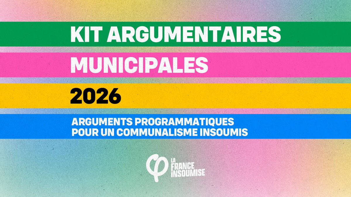 FranceInsoumise's tweet image. Pour vos repas de fin d’année, préparez vos arguments pour convaincre !

Retrouvez le kit d’argumentaires pour un communalisme insoumis, conçu pour vous aider à convaincre vos proches de voter les 15 et 22 mars pour les listes de La France insoumise.

👉 18 fiches argumentaires…