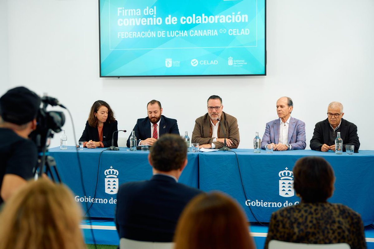 Deportecanario's tweet photo. Canarias refuerza la lucha contra el dopaje: esta mañana se firmó el convenio Lucha Canaria–CELAD. La Consejería lo integra en su estrategia por integridad, salud y juego limpio, impulsando formación, concienciación y protección de la salud. #LuchaCanaria #CELAD #Antidopaje https://t.co/oKU5ymA5kT