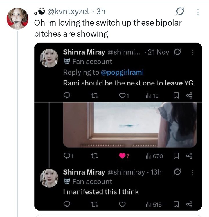 shinhrm's tweet photo. You did it yourselves. Instead of reporting positive things about Rami, you focused on ordinary tweets. In reality, you don't care about Rami's return. You just want to take advantage of this situation to attack Mirays. Monstiez's behaviour is truly disgusting. https://t.co/XsZYgdJ4ju