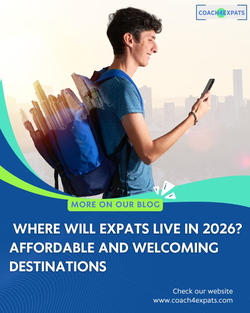 Coach4expats_ok's tweet image. 🌍✈️ Where will expats live in 2026?

🏡 Affordable &amp;amp; welcoming destinations

💼🌿 Work, lifestyle &amp;amp; well-being

🔮 Shaping the future of global mobility

👉 Worth reading 👇✨
goo.su/7HjOqD9

#Expats #GlobalMobility