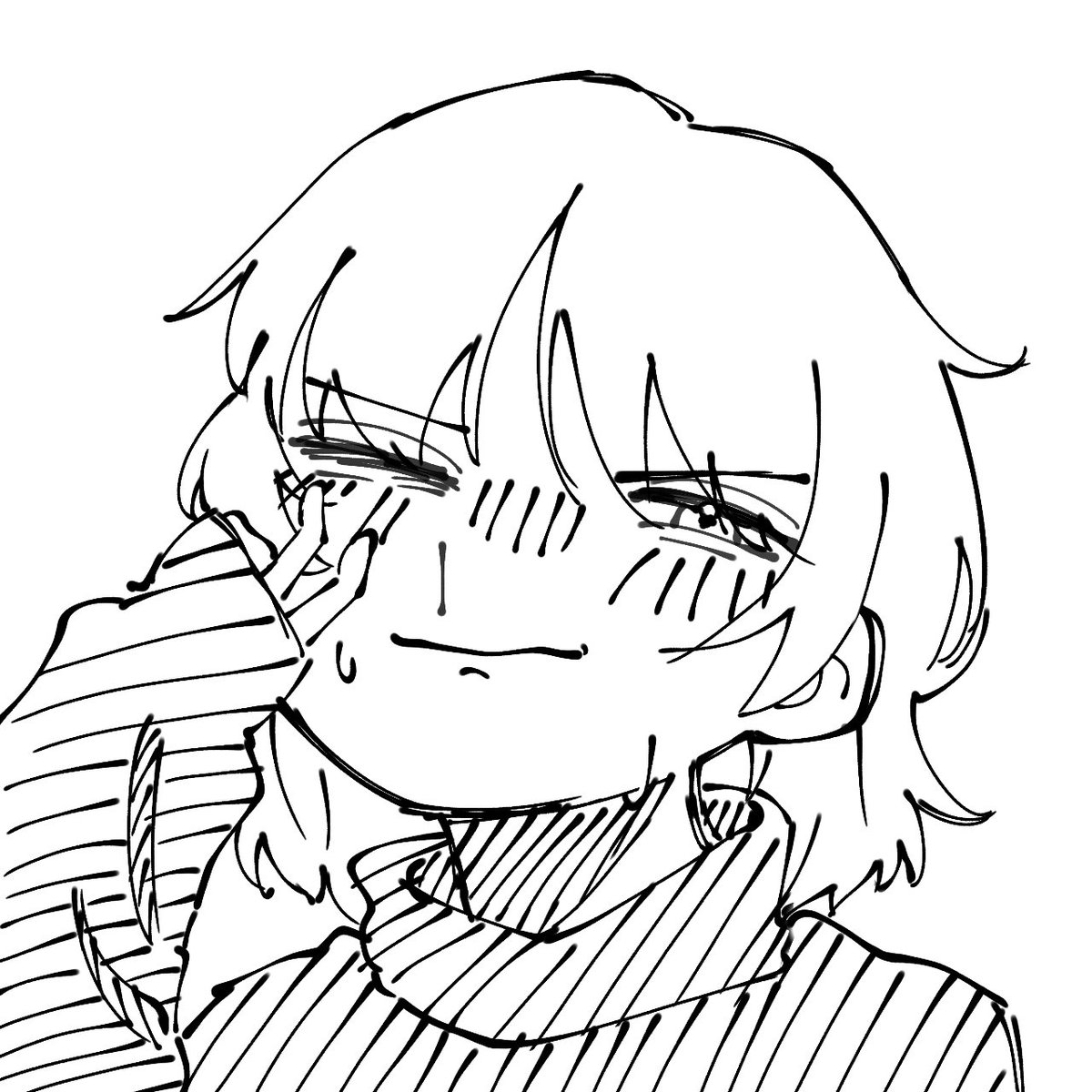 前の投稿、10月17日？のバージョン別🙃
「ウィンクできなかった、」
#中1 #イラスト #デジタル #デジタルイラスト